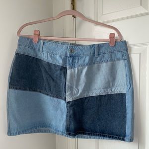 Denim jean skirt